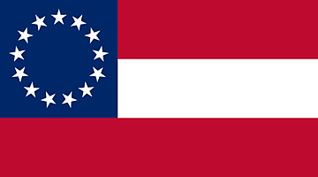 The First National Flag of the Confederacy<br>Thirteen-Star Version, November 1861 to May 1863